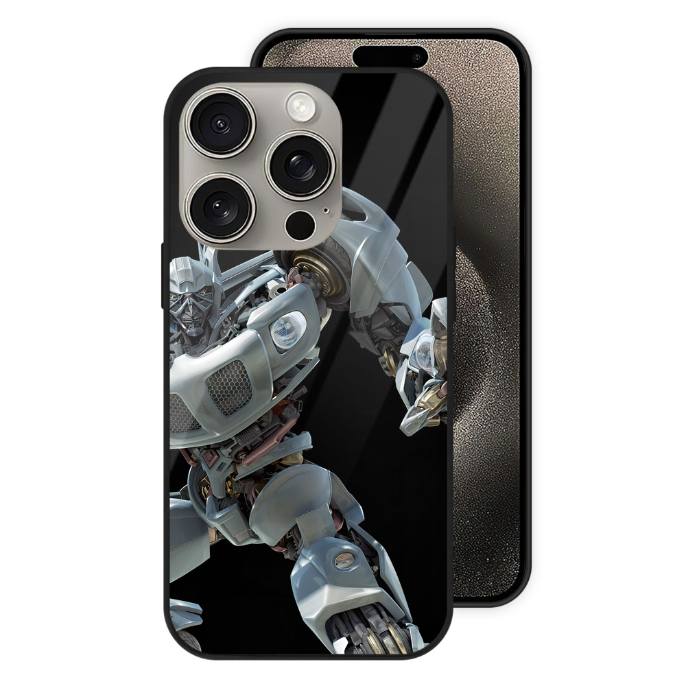 （画像用） Transformers トランスフォーマー 【iPhone15Pro対応】スマホケース 耐衝撃＆黄変防止 背面ガラス