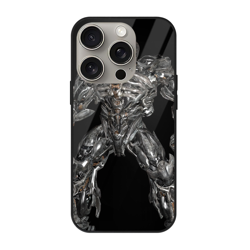 （画像用） Transformers トランスフォーマー 【iPhone15Pro対応】スマホケース 耐衝撃＆黄変防止 背面ガラス