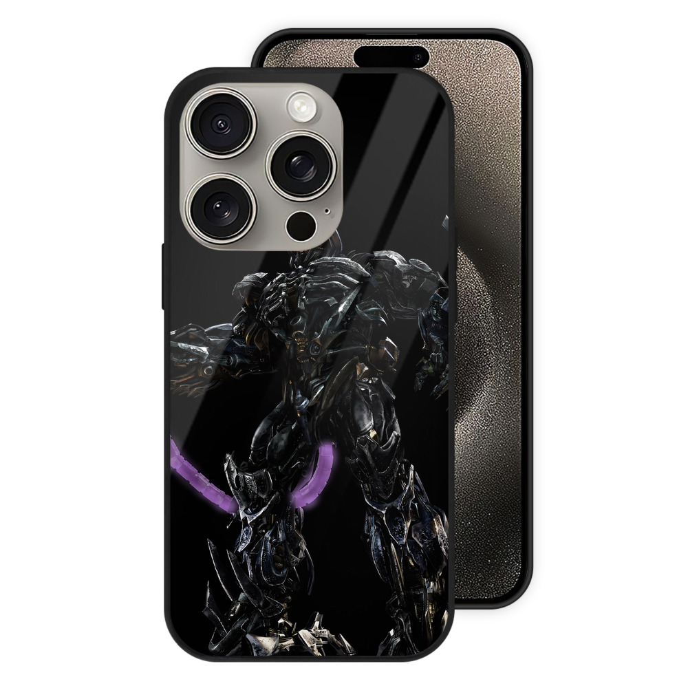 （画像用） Transformers トランスフォーマー 【iPhone15Pro対応】スマホケース 耐衝撃＆黄変防止 背面ガラス