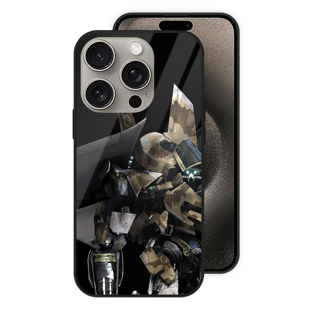 （画像用） Transformers トランスフォーマー 【iPhone15Pro対応】スマホケース 耐衝撃＆黄変防止 背面ガラス