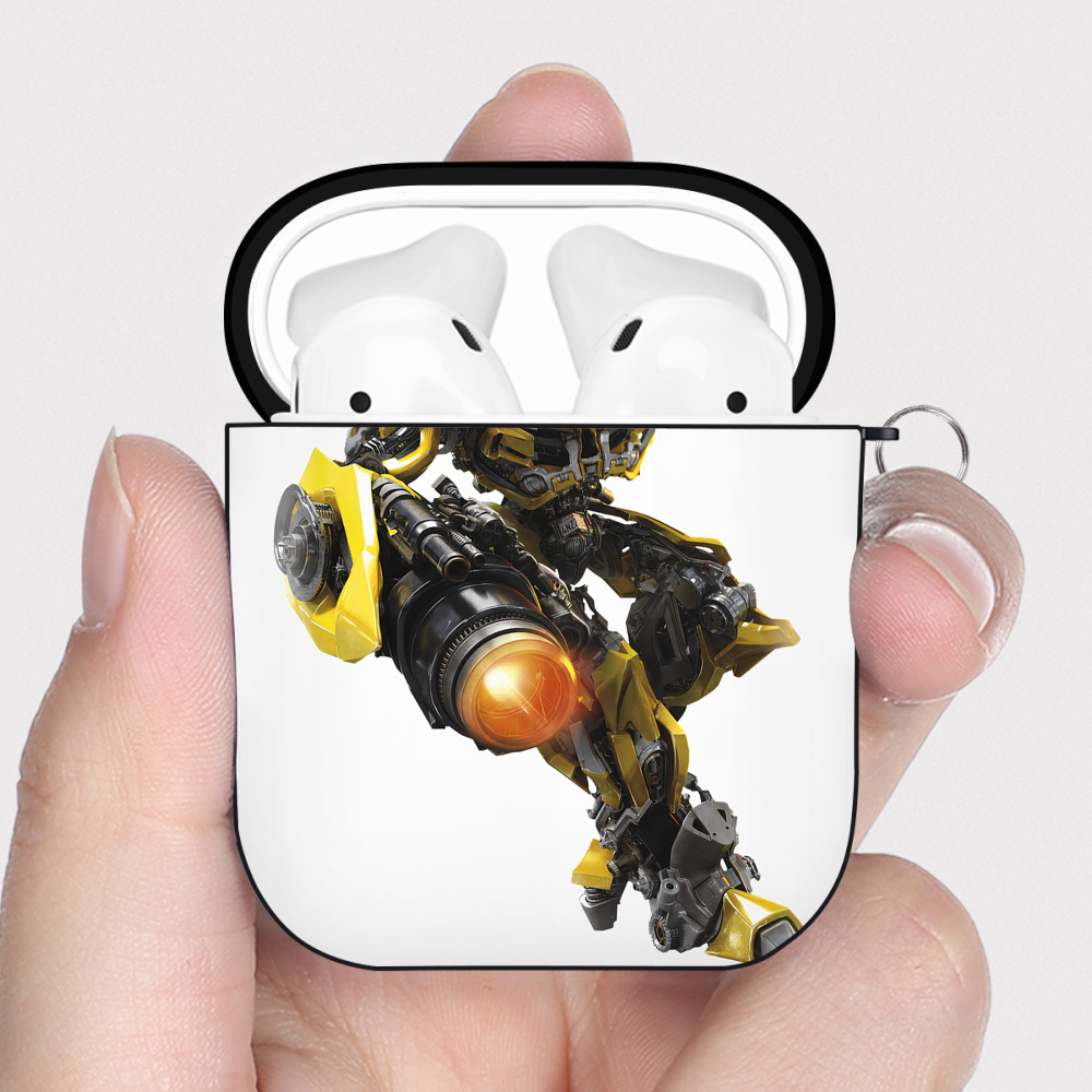 （画像用） Transformers トランスフォーマー AirPods 第2世代保護ケース ハードシェル ブラック 耐衝撃・防指紋・カラビナ付き