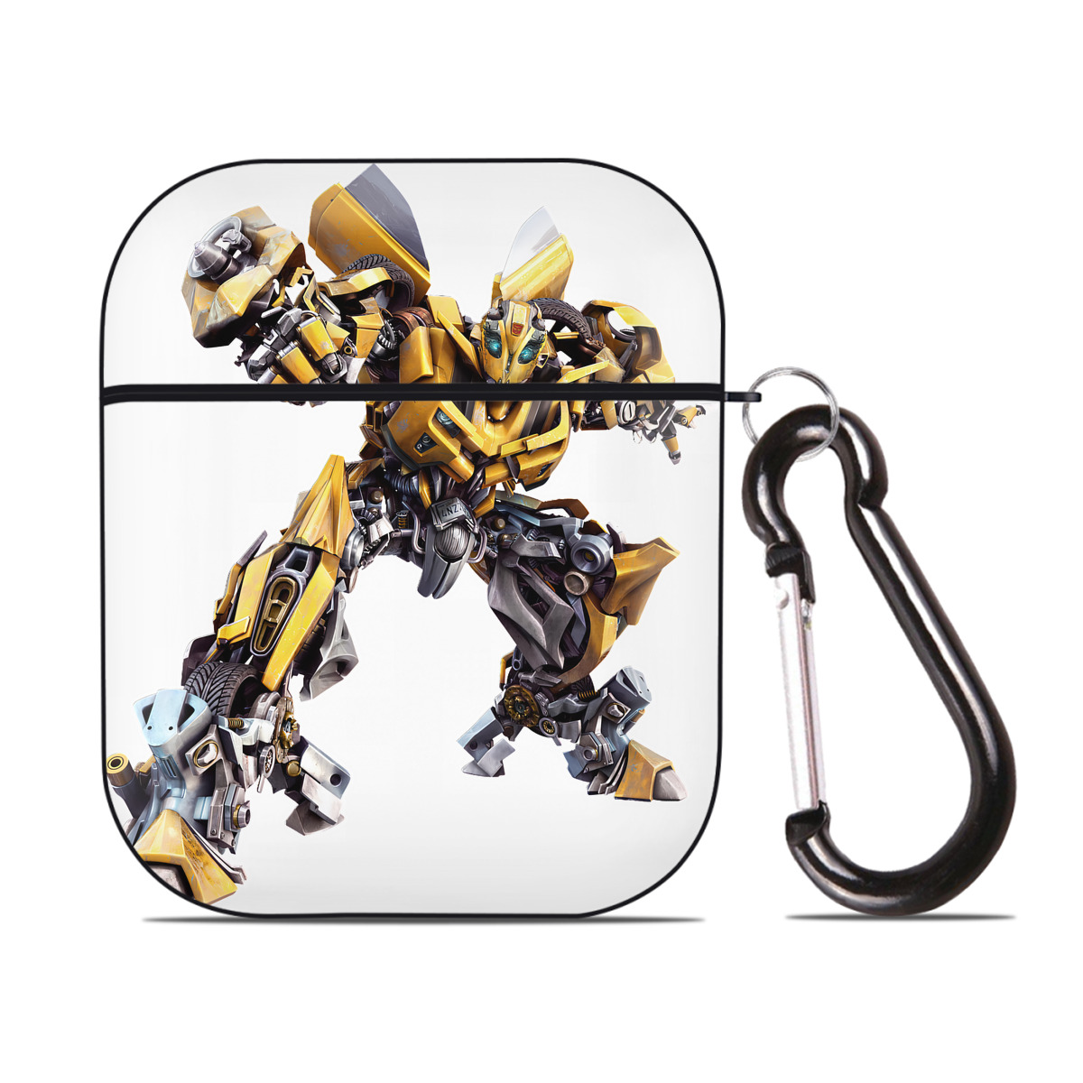（画像用） Transformers トランスフォーマー AirPods 第2世代保護ケース ハードシェル ブラック 耐衝撃・防指紋・カラビナ付き