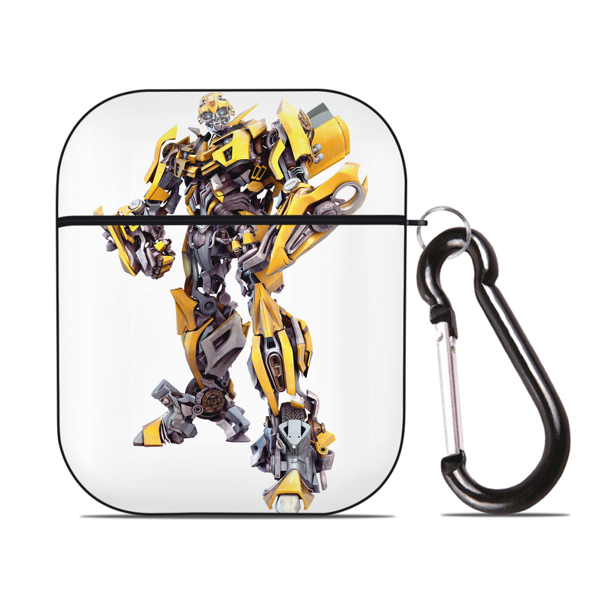 （画像用） Transformers トランスフォーマー AirPods 第2世代保護ケース ハードシェル ブラック 耐衝撃・防指紋・カラビナ付き