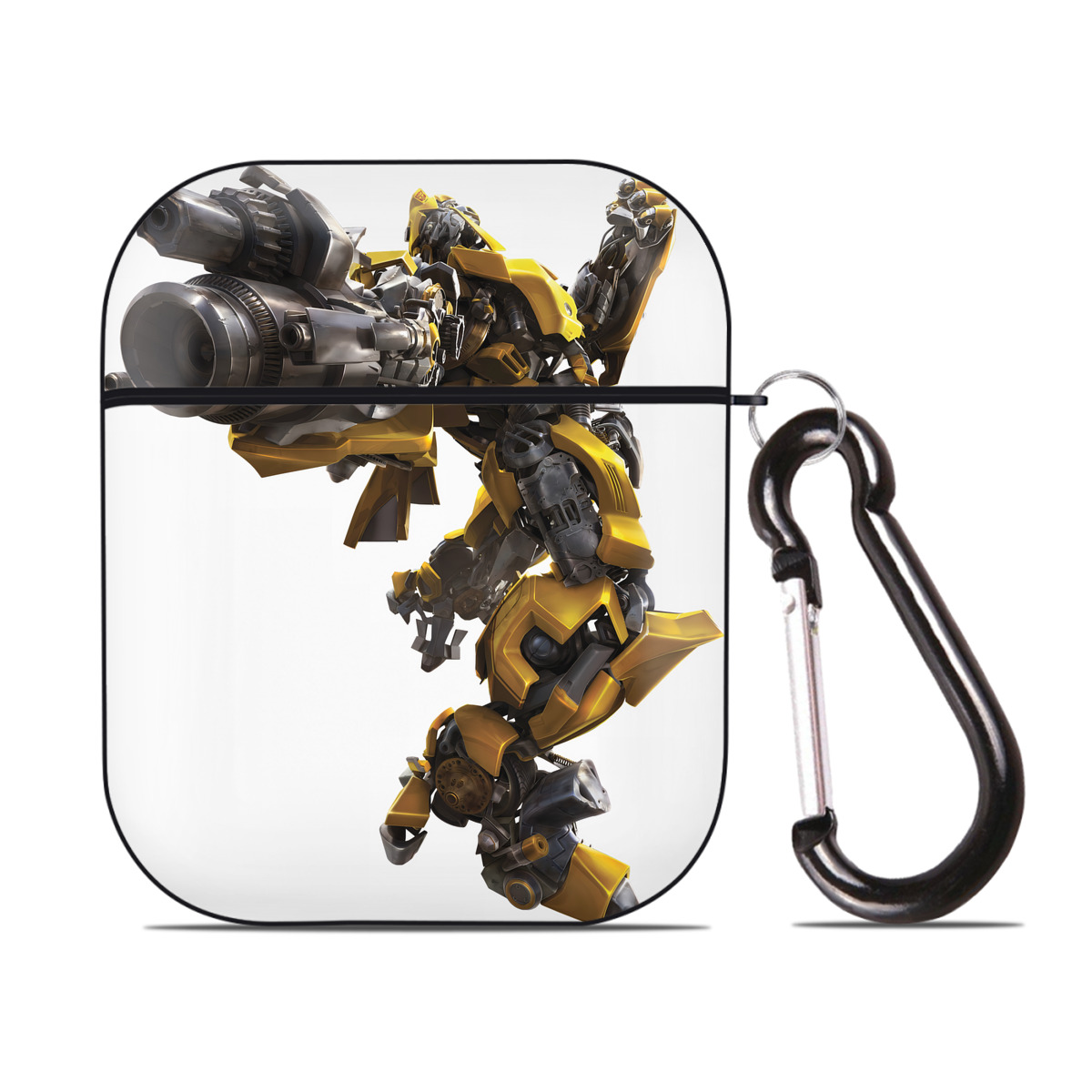（画像用） Transformers トランスフォーマー AirPods 第2世代保護ケース ハードシェル ブラック 耐衝撃・防指紋・カラビナ付き