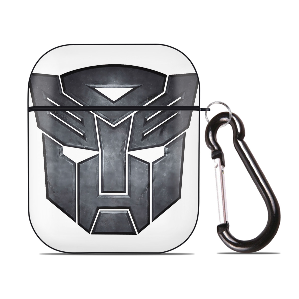 （画像用） Transformers トランスフォーマー AirPods 第2世代保護ケース ハードシェル ブラック 耐衝撃・防指紋・カラビナ付き