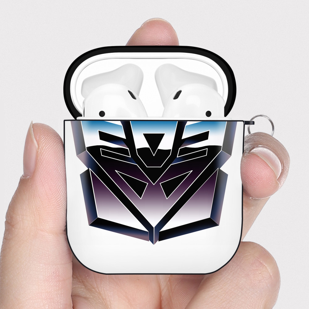 （画像用） Transformers トランスフォーマー AirPods 第2世代保護ケース ハードシェル ブラック 耐衝撃・防指紋・カラビナ付き