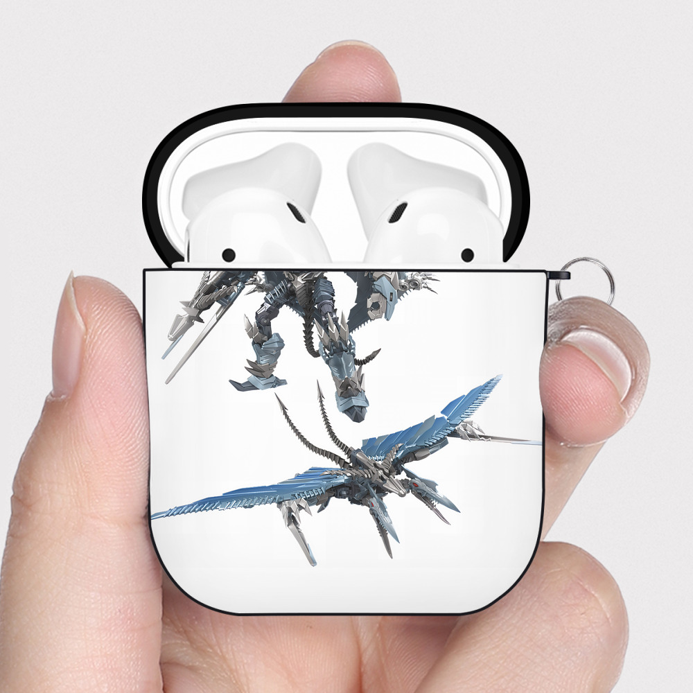 （画像用） Transformers トランスフォーマー AirPods 第2世代保護ケース ハードシェル ブラック 耐衝撃・防指紋・カラビナ付き