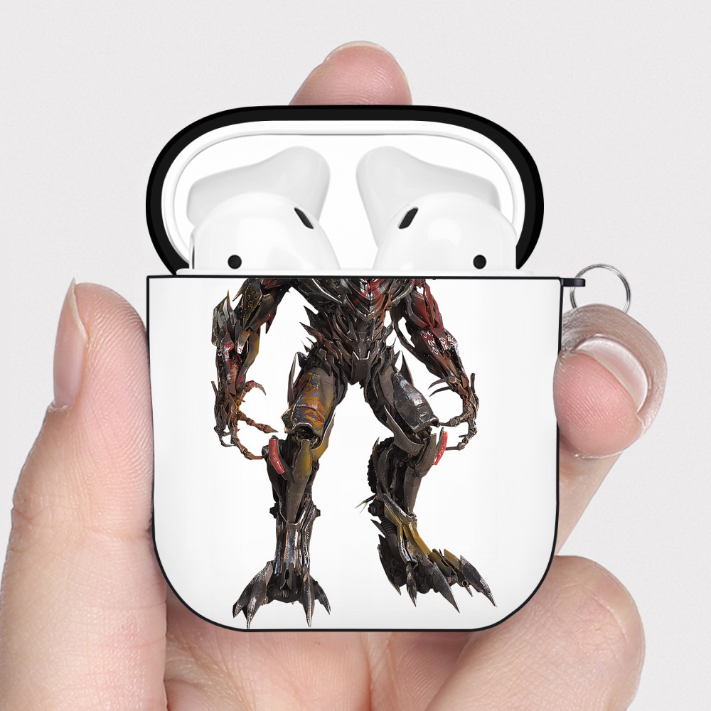 （画像用） Transformers トランスフォーマー AirPods 第2世代保護ケース ハードシェル ブラック 耐衝撃・防指紋・カラビナ付き