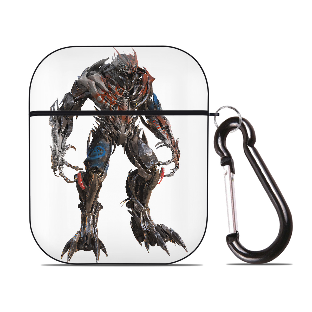 （画像用） Transformers トランスフォーマー AirPods 第2世代保護ケース ハードシェル ブラック 耐衝撃・防指紋・カラビナ付き