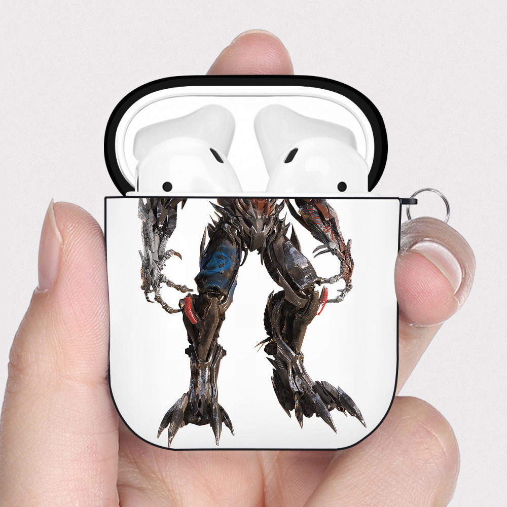 （画像用） Transformers トランスフォーマー AirPods 第2世代保護ケース ハードシェル ブラック 耐衝撃・防指紋・カラビナ付き