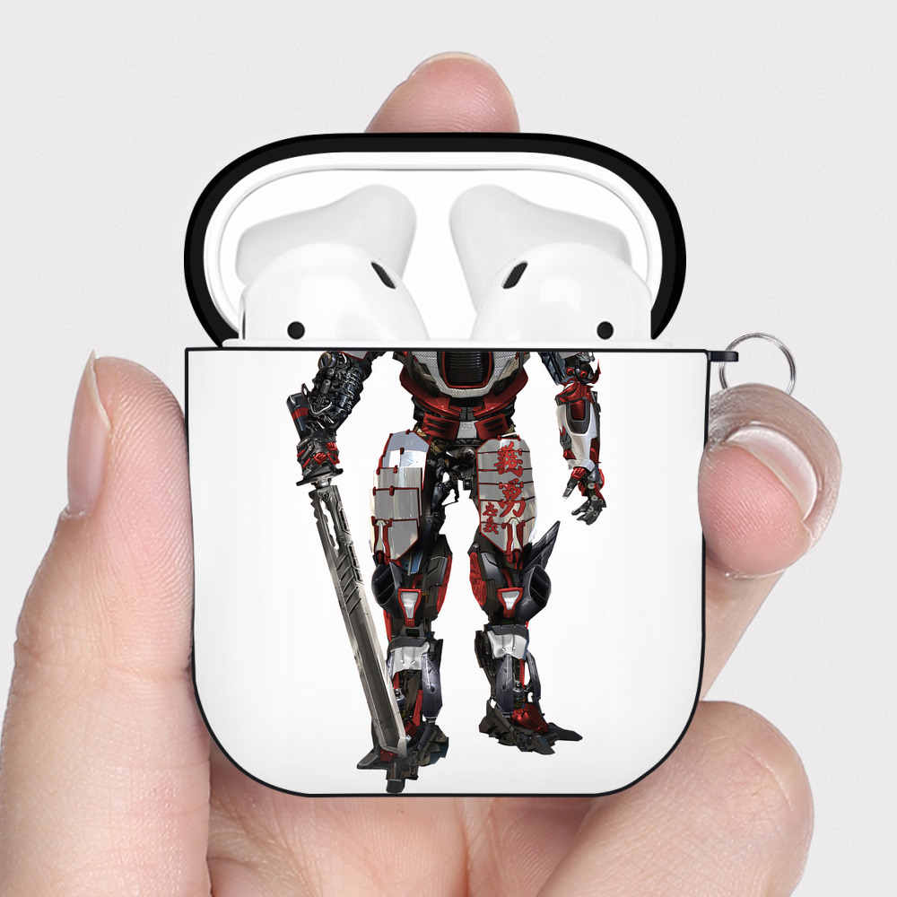 （画像用） Transformers トランスフォーマー AirPods 第2世代保護ケース ハードシェル ブラック 耐衝撃・防指紋・カラビナ付き