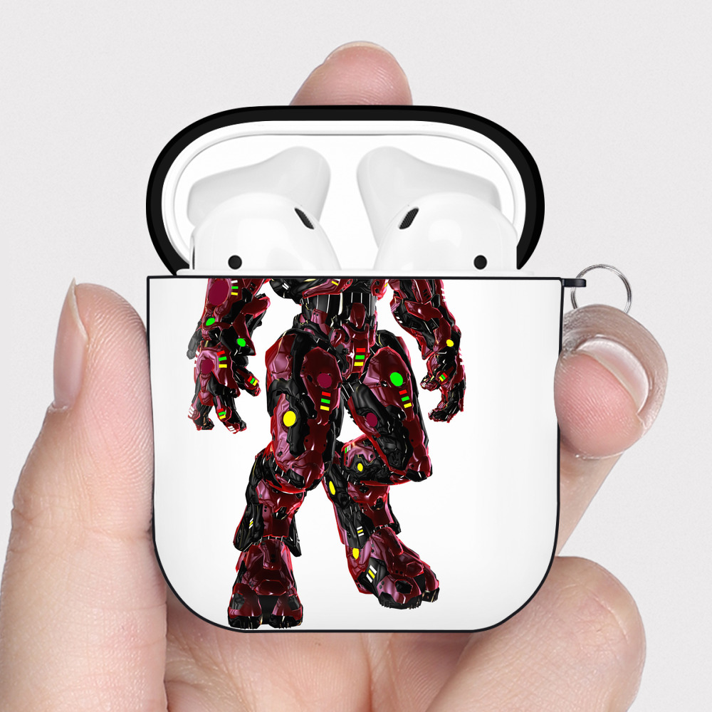 （画像用） Transformers トランスフォーマー AirPods 第2世代保護ケース ハードシェル ブラック 耐衝撃・防指紋・カラビナ付き