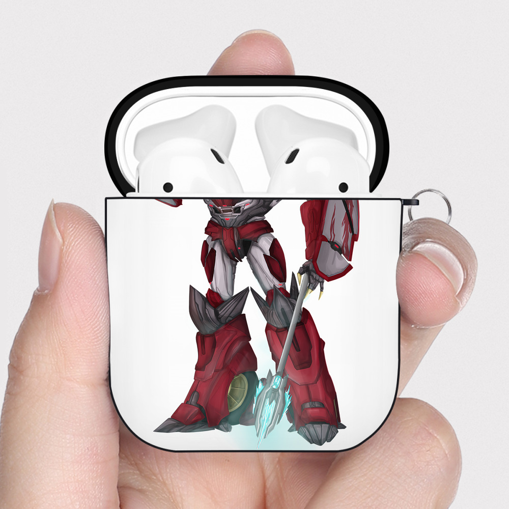 （画像用） Transformers トランスフォーマー AirPods 第2世代保護ケース ハードシェル ブラック 耐衝撃・防指紋・カラビナ付き