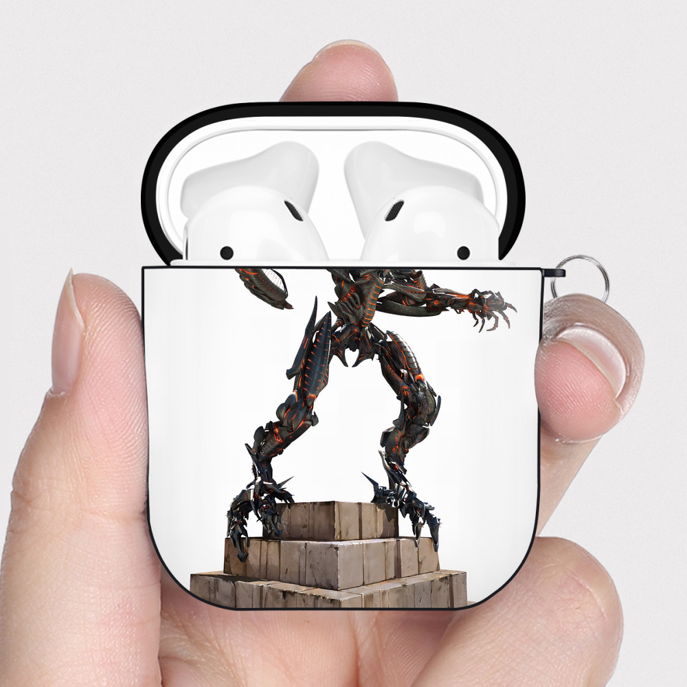 （画像用） Transformers トランスフォーマー AirPods 第2世代保護ケース ハードシェル ブラック 耐衝撃・防指紋・カラビナ付き