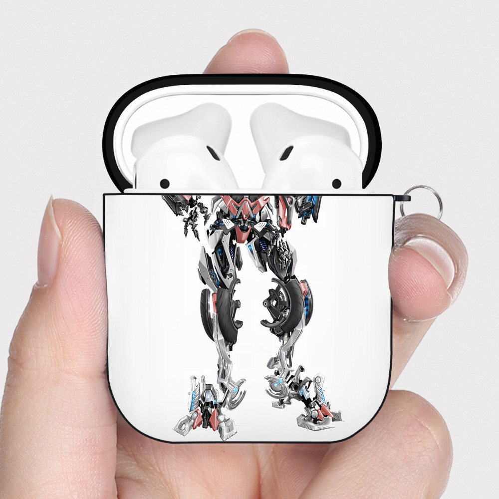 （画像用） Transformers トランスフォーマー AirPods 第2世代保護ケース ハードシェル ブラック 耐衝撃・防指紋・カラビナ付き