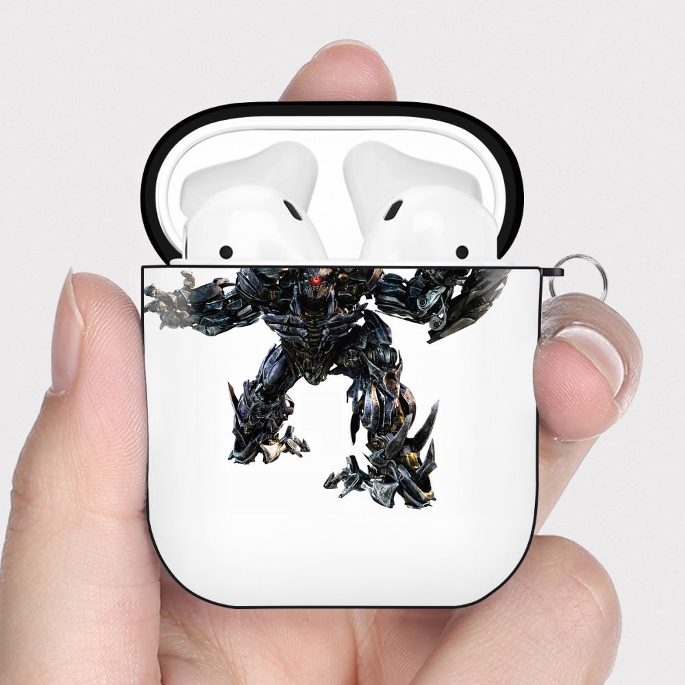 （画像用） Transformers トランスフォーマー AirPods 第2世代保護ケース ハードシェル ブラック 耐衝撃・防指紋・カラビナ付き