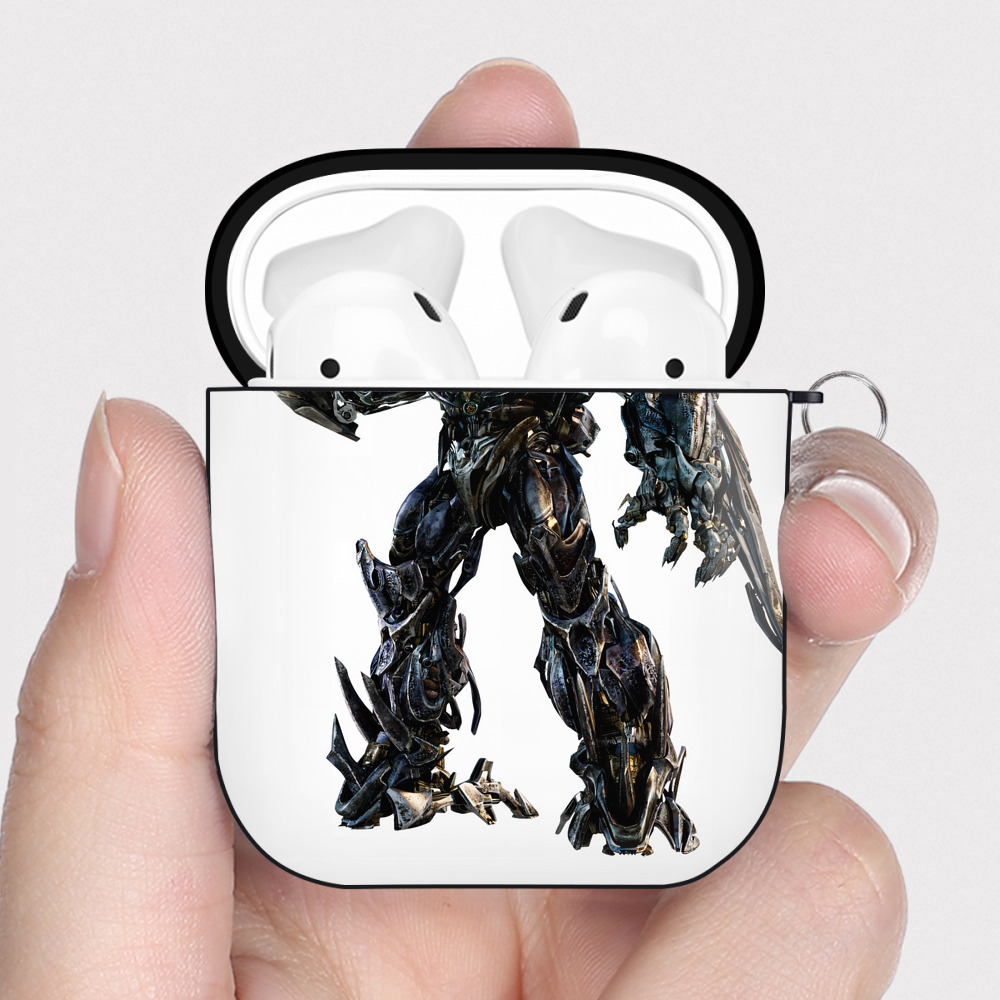 （画像用） Transformers トランスフォーマー AirPods 第2世代保護ケース ハードシェル ブラック 耐衝撃・防指紋・カラビナ付き
