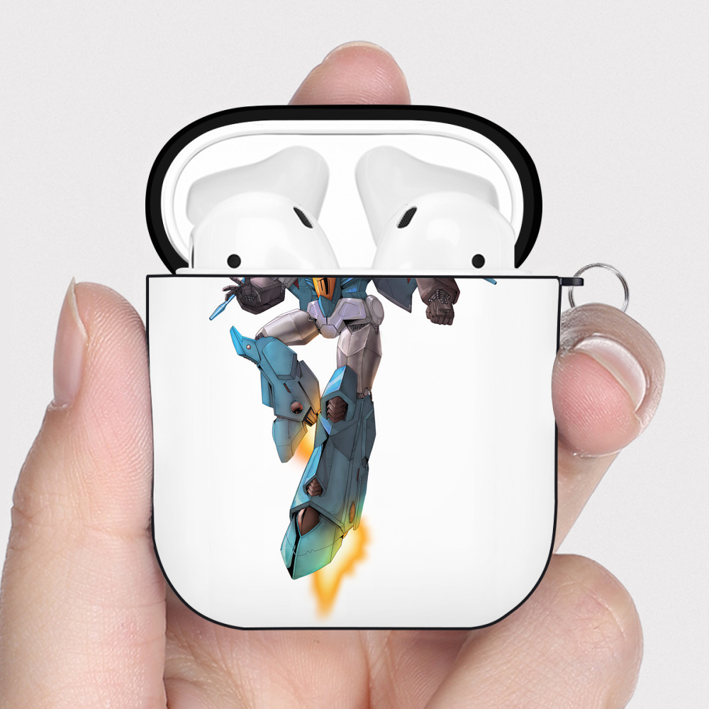 （画像用） Transformers トランスフォーマー AirPods 第2世代保護ケース ハードシェル ブラック 耐衝撃・防指紋・カラビナ付き