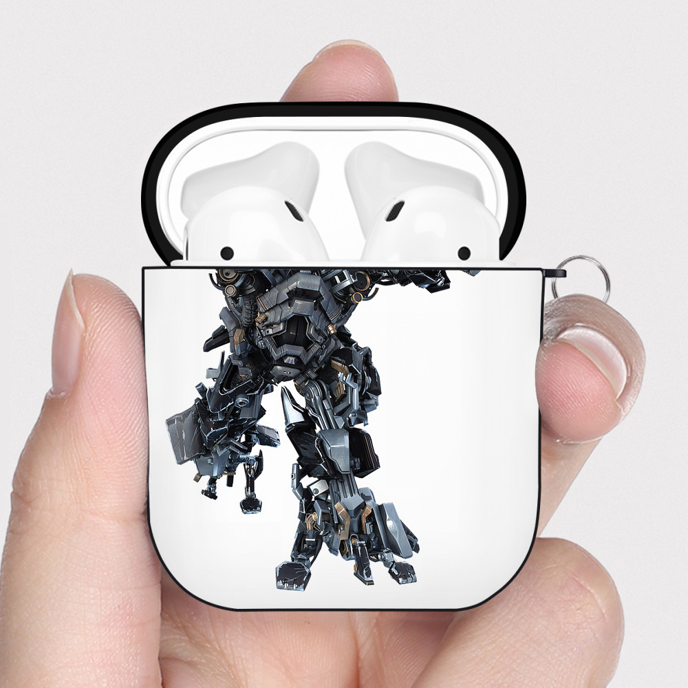 （画像用） Transformers トランスフォーマー AirPods 第2世代保護ケース ハードシェル ブラック 耐衝撃・防指紋・カラビナ付き