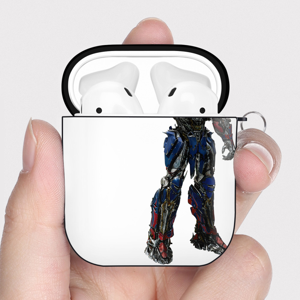 （画像用） Transformers トランスフォーマー AirPods 第2世代保護ケース ハードシェル ブラック 耐衝撃・防指紋・カラビナ付き
