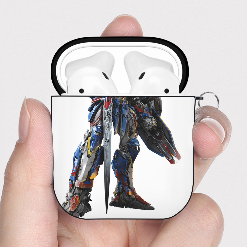 （画像用） Transformers トランスフォーマー AirPods 第2世代保護ケース ハードシェル ブラック 耐衝撃・防指紋・カラビナ付き