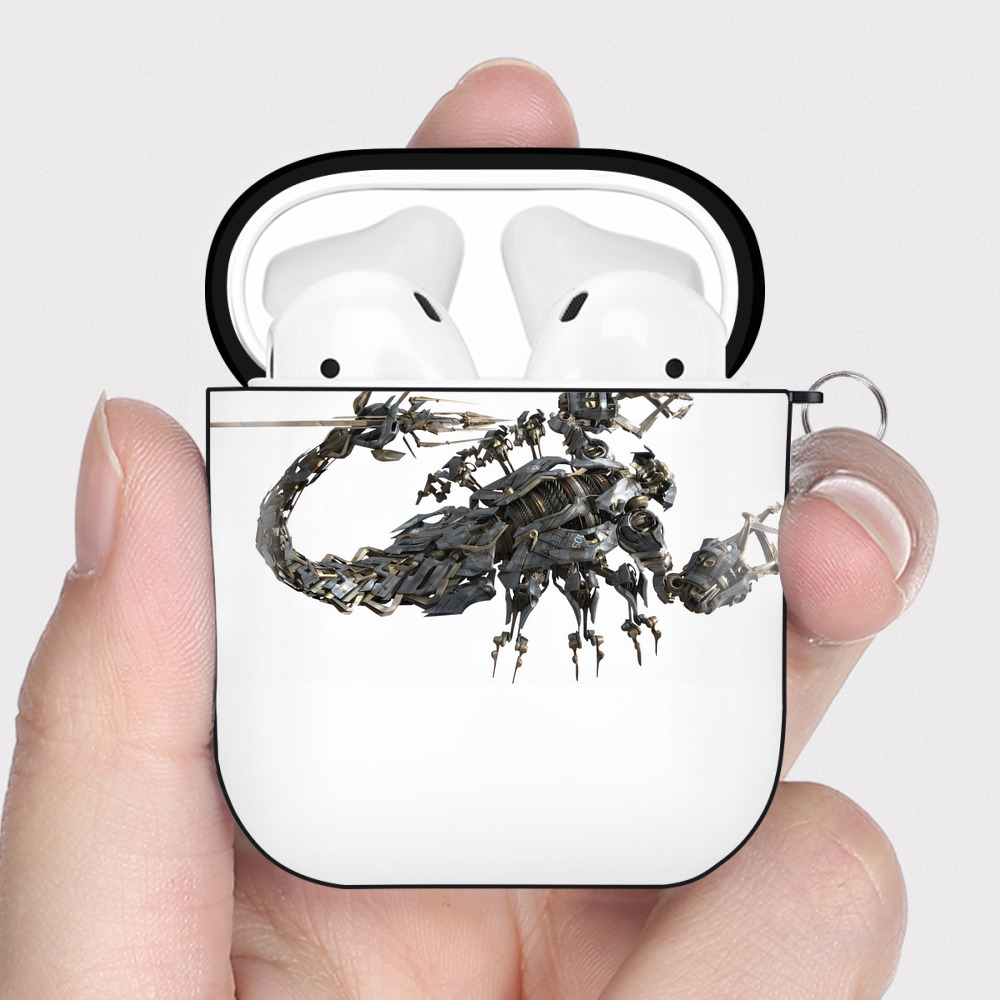 （画像用） Transformers トランスフォーマー AirPods 第2世代保護ケース ハードシェル ブラック 耐衝撃・防指紋・カラビナ付き