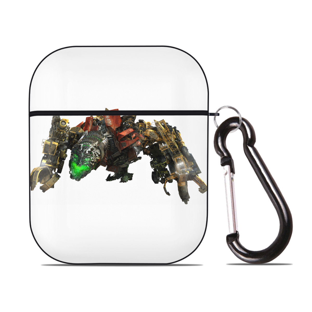 （画像用） Transformers トランスフォーマー AirPods 第2世代保護ケース ハードシェル ブラック 耐衝撃・防指紋・カラビナ付き