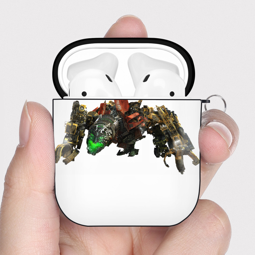 （画像用） Transformers トランスフォーマー AirPods 第2世代保護ケース ハードシェル ブラック 耐衝撃・防指紋・カラビナ付き