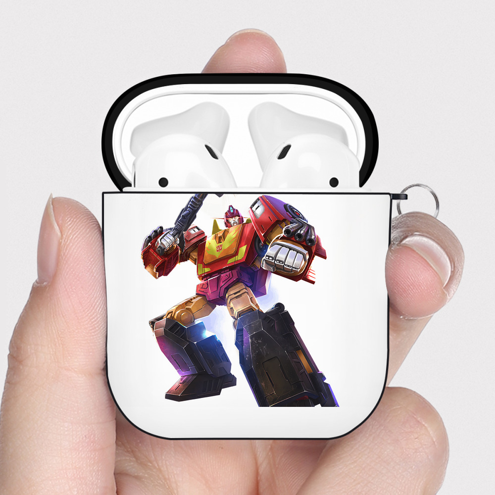 （画像用） Transformers トランスフォーマー AirPods 第2世代保護ケース ハードシェル ブラック 耐衝撃・防指紋・カラビナ付き