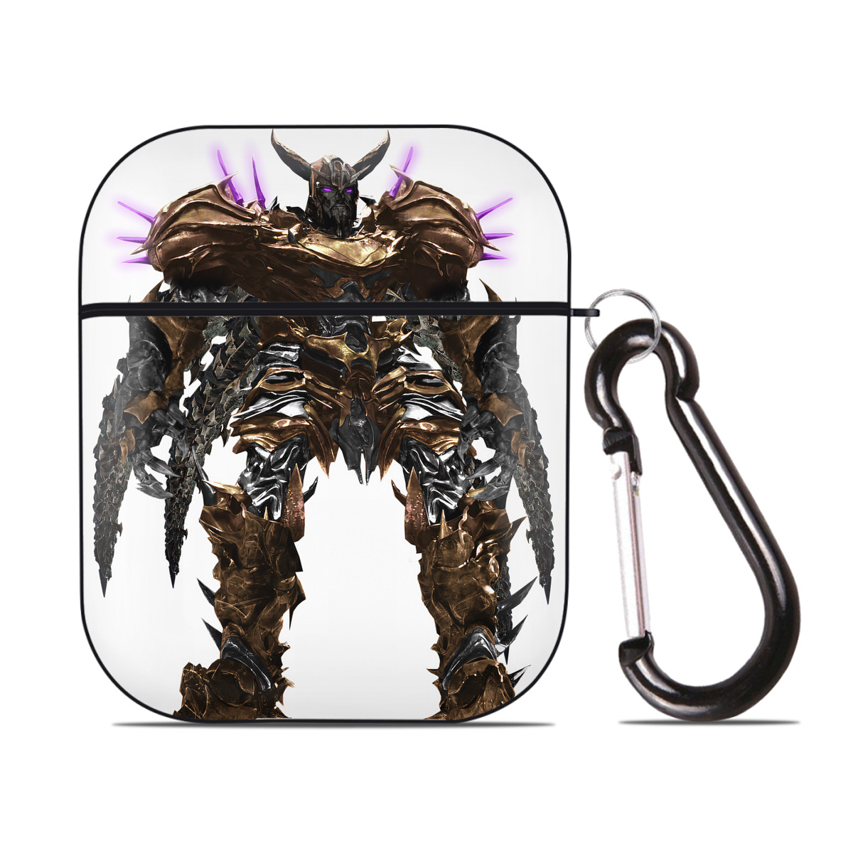 （画像用） Transformers トランスフォーマー AirPods 第2世代保護ケース ハードシェル ブラック 耐衝撃・防指紋・カラビナ付き