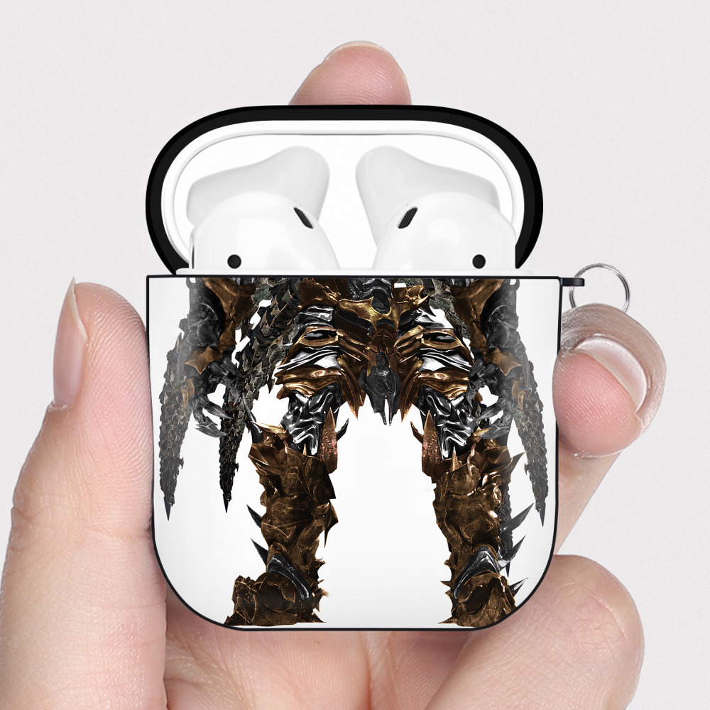 （画像用） Transformers トランスフォーマー AirPods 第2世代保護ケース ハードシェル ブラック 耐衝撃・防指紋・カラビナ付き