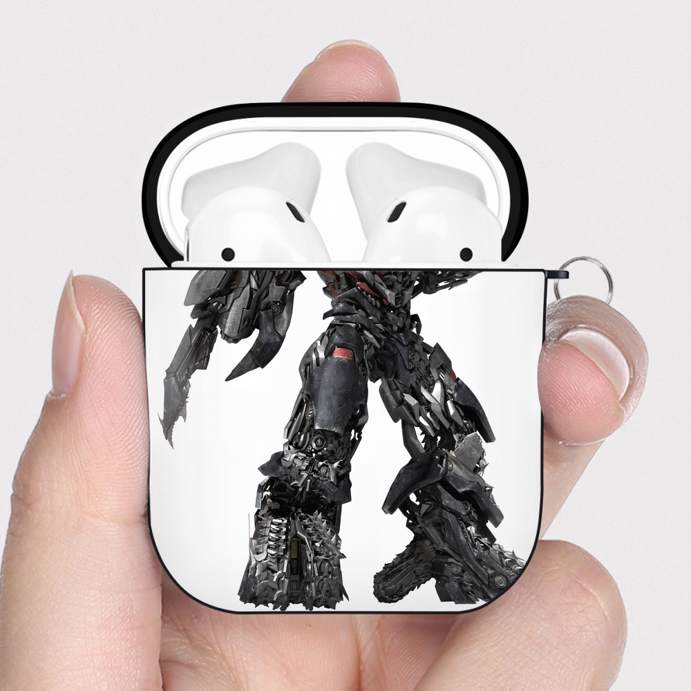 （画像用） Transformers トランスフォーマー AirPods 第2世代保護ケース ハードシェル ブラック 耐衝撃・防指紋・カラビナ付き