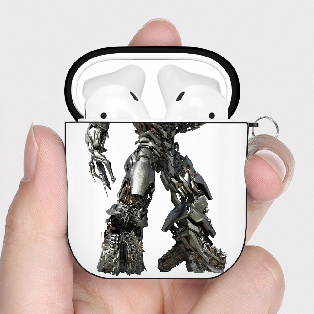 （画像用） Transformers トランスフォーマー AirPods 第2世代保護ケース ハードシェル ブラック 耐衝撃・防指紋・カラビナ付き