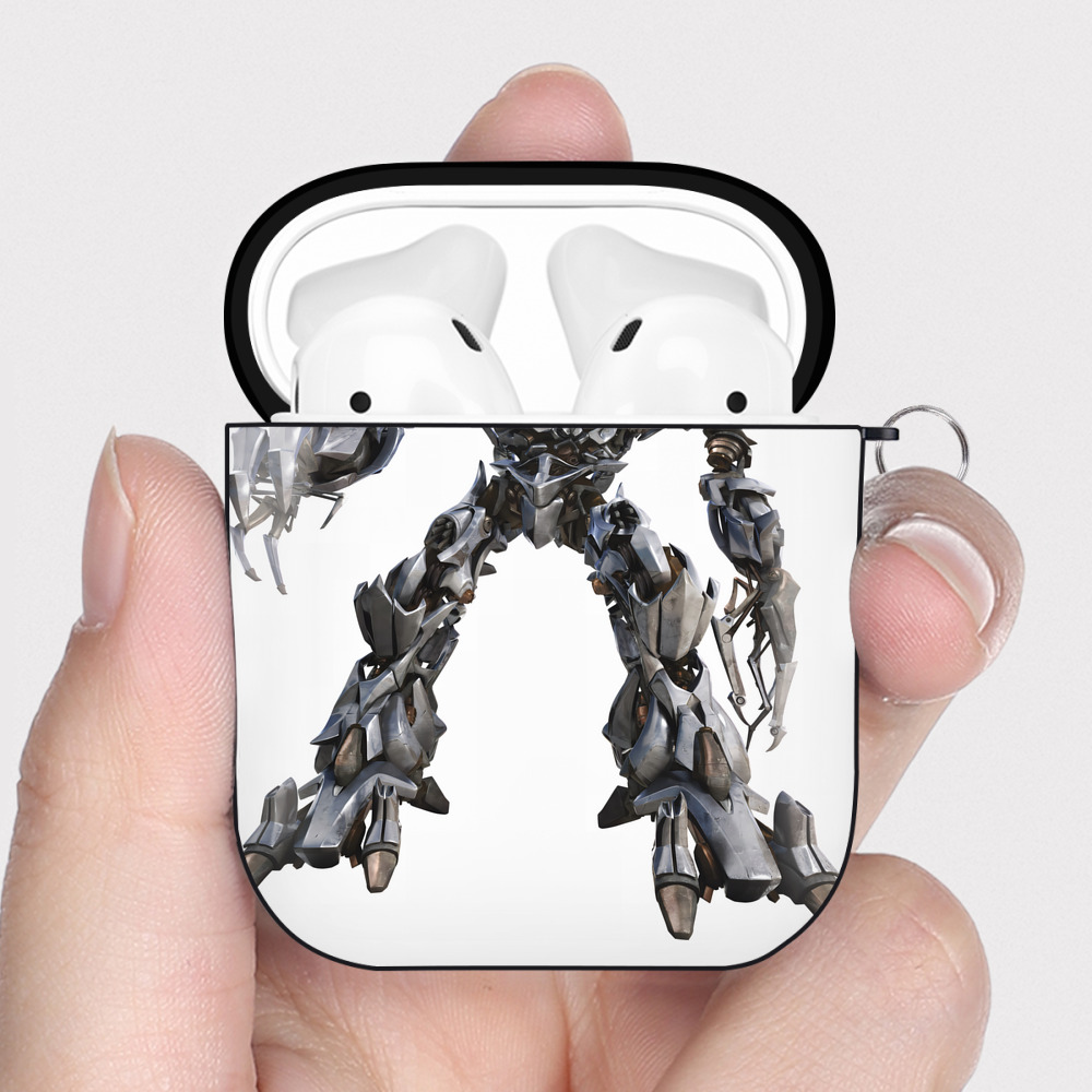（画像用） Transformers トランスフォーマー AirPods 第2世代保護ケース ハードシェル ブラック 耐衝撃・防指紋・カラビナ付き