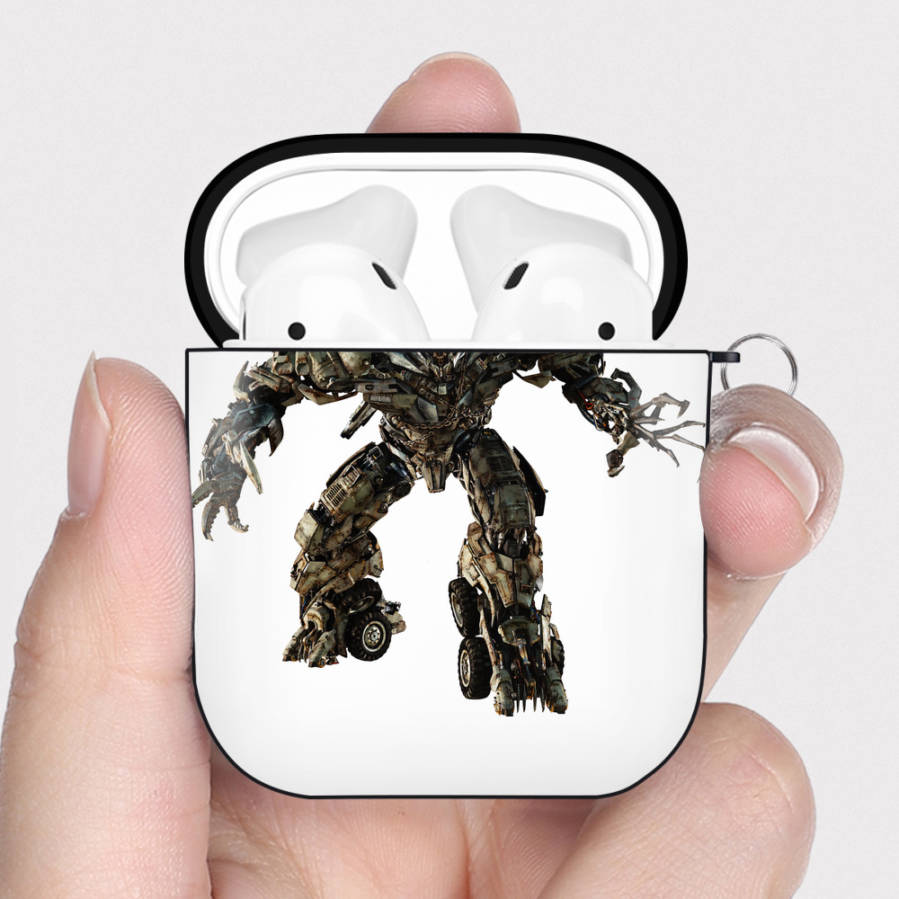 （画像用） Transformers トランスフォーマー AirPods 第2世代保護ケース ハードシェル ブラック 耐衝撃・防指紋・カラビナ付き