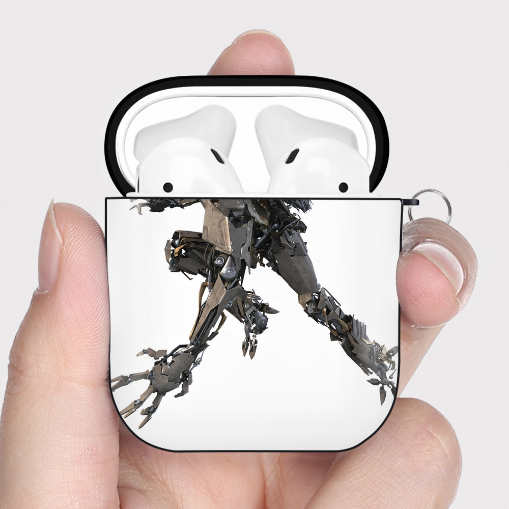 （画像用） Transformers トランスフォーマー AirPods 第2世代保護ケース ハードシェル ブラック 耐衝撃・防指紋・カラビナ付き