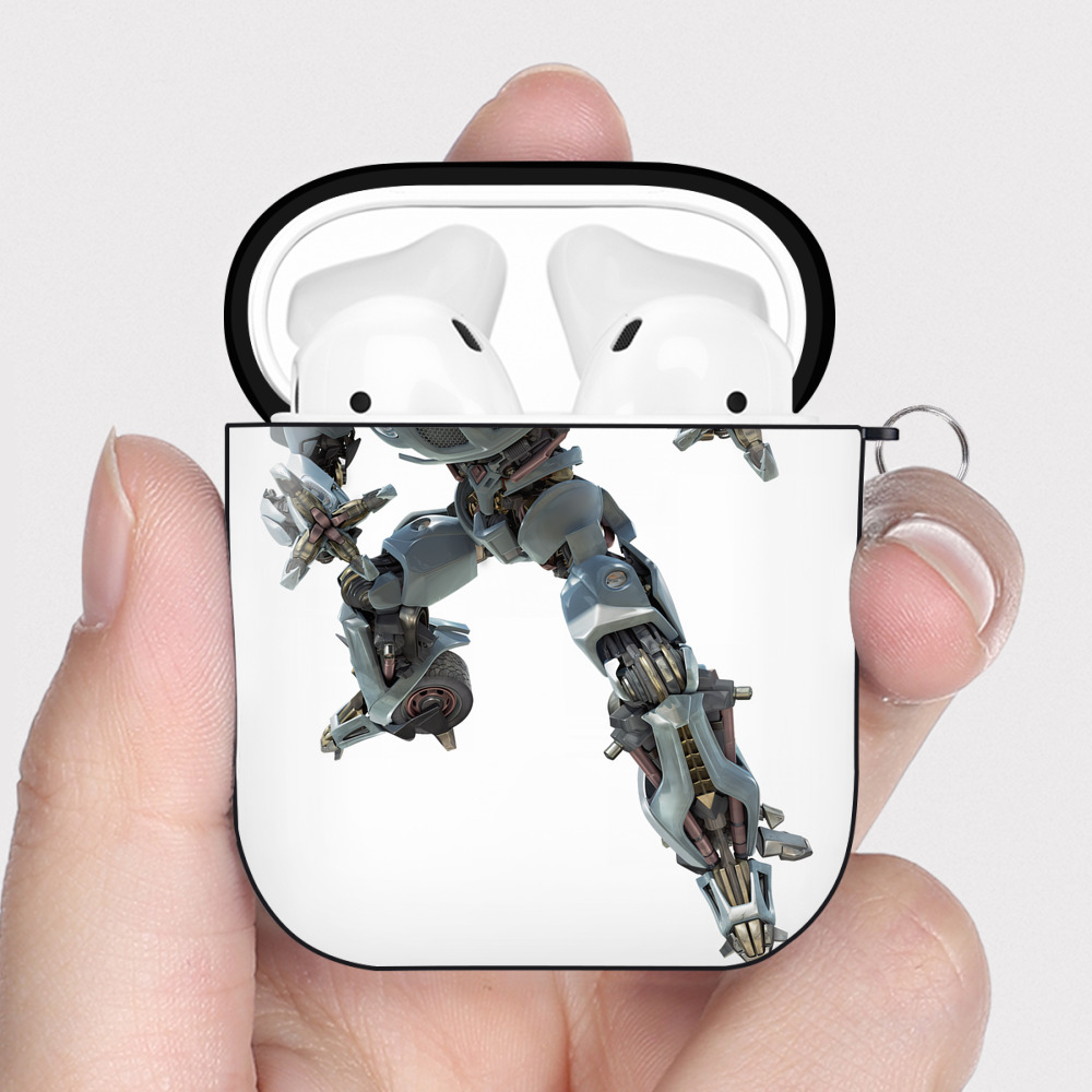 （画像用） Transformers トランスフォーマー AirPods 第2世代保護ケース ハードシェル ブラック 耐衝撃・防指紋・カラビナ付き