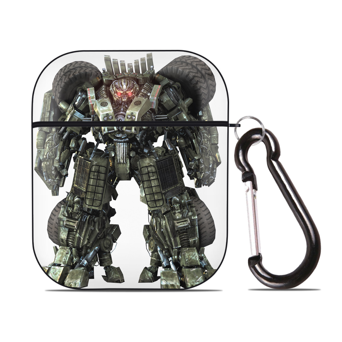 （画像用） Transformers トランスフォーマー AirPods 第2世代保護ケース ハードシェル ブラック 耐衝撃・防指紋・カラビナ付き