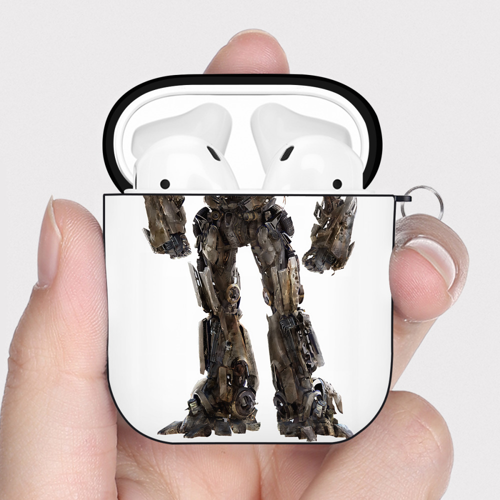 （画像用） Transformers トランスフォーマー AirPods 第2世代保護ケース ハードシェル ブラック 耐衝撃・防指紋・カラビナ付き