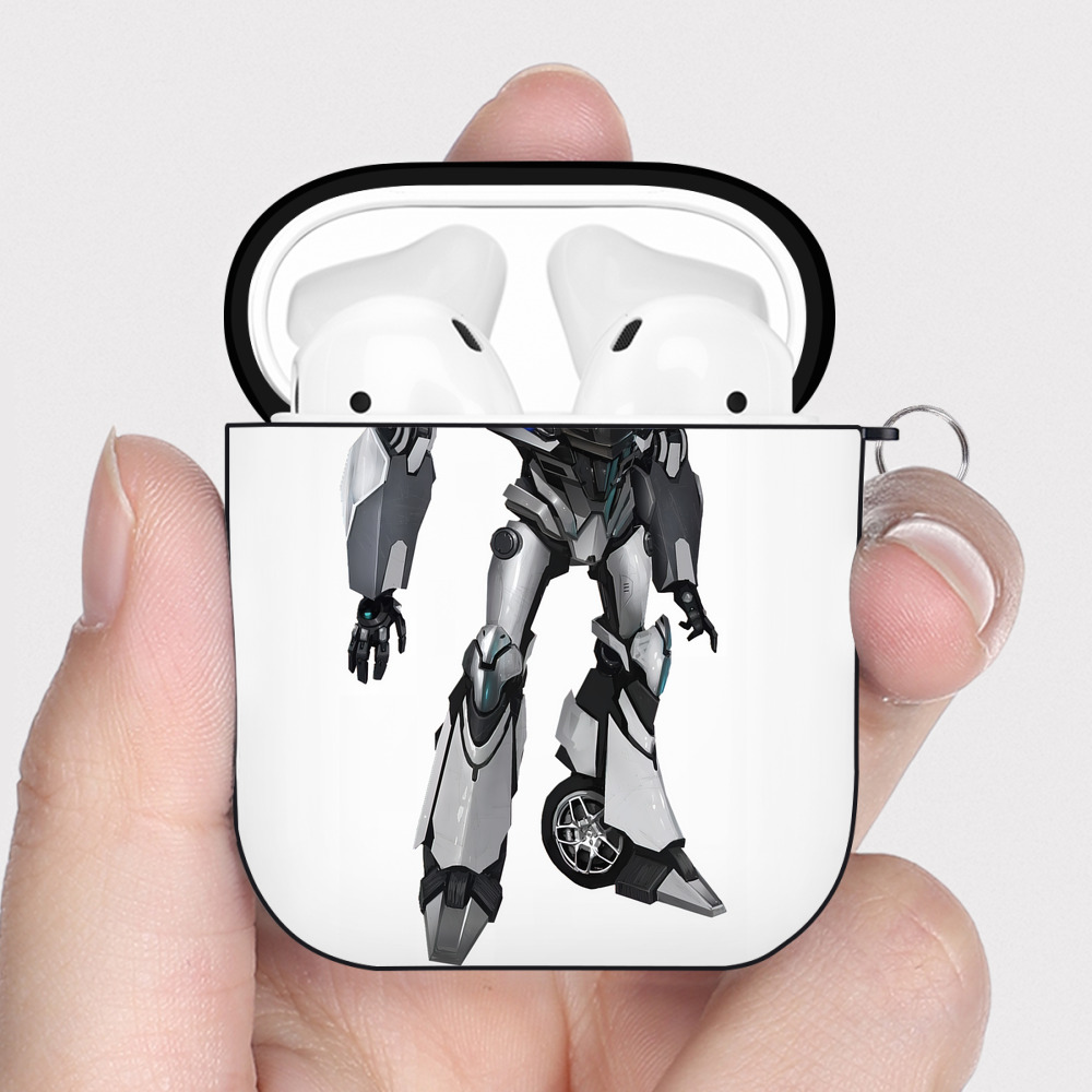 （画像用） Transformers トランスフォーマー AirPods 第2世代保護ケース ハードシェル ブラック 耐衝撃・防指紋・カラビナ付き