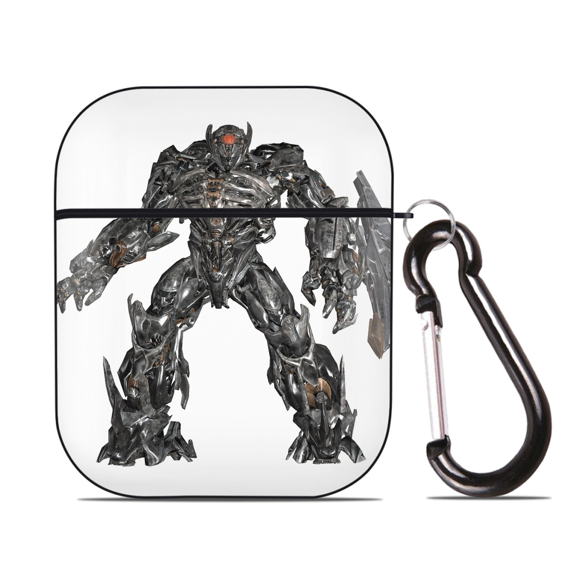 （画像用） Transformers トランスフォーマー AirPods 第2世代保護ケース ハードシェル ブラック 耐衝撃・防指紋・カラビナ付き