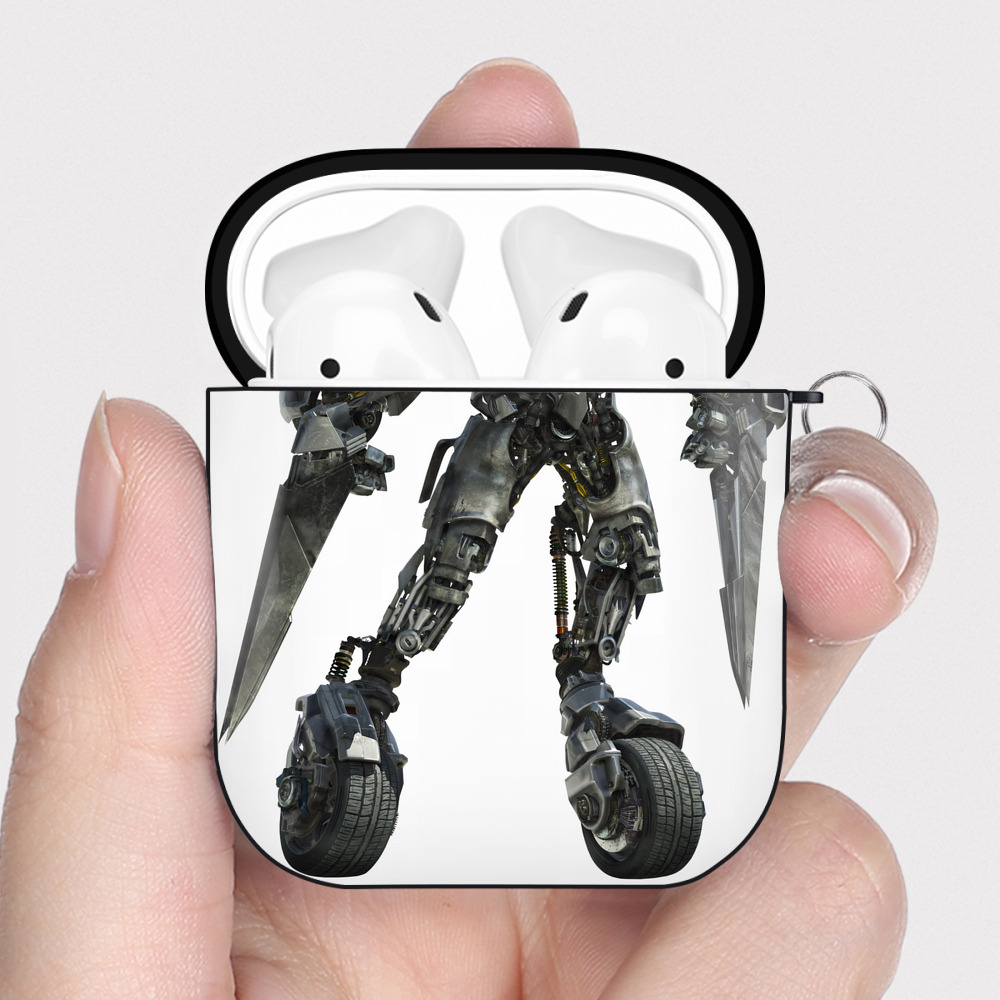 （画像用） Transformers トランスフォーマー AirPods 第2世代保護ケース ハードシェル ブラック 耐衝撃・防指紋・カラビナ付き