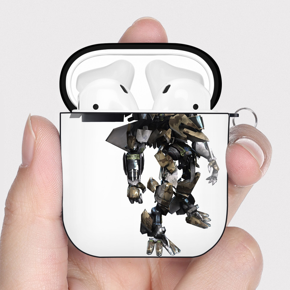 （画像用） Transformers トランスフォーマー AirPods 第2世代保護ケース ハードシェル ブラック 耐衝撃・防指紋・カラビナ付き