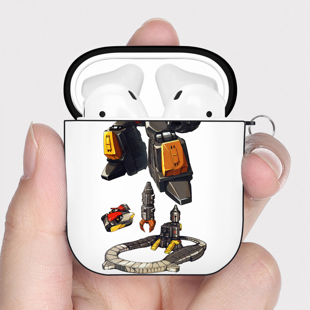 （画像用） Transformers トランスフォーマー AirPods 第2世代保護ケース ハードシェル ブラック 耐衝撃・防指紋・カラビナ付き