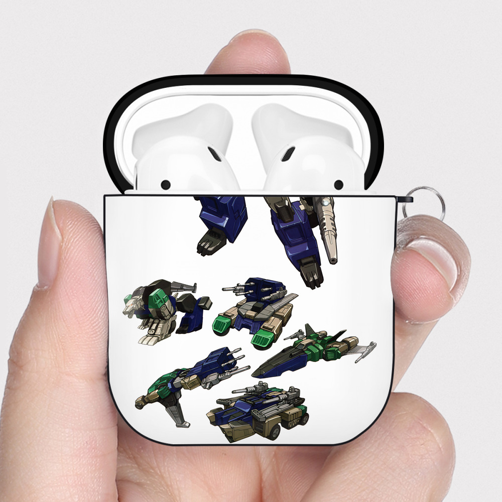 （画像用） Transformers トランスフォーマー AirPods 第2世代保護ケース ハードシェル ブラック 耐衝撃・防指紋・カラビナ付き