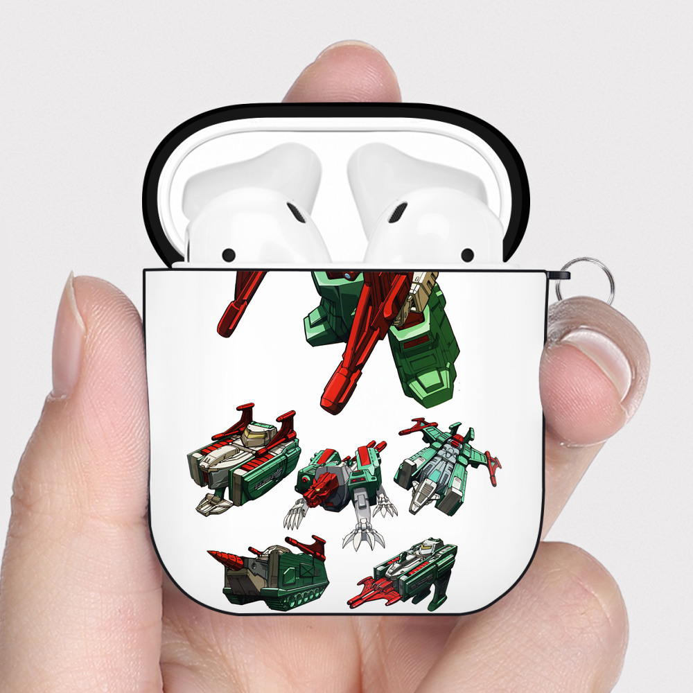 （画像用） Transformers トランスフォーマー AirPods 第2世代保護ケース ハードシェル ブラック 耐衝撃・防指紋・カラビナ付き