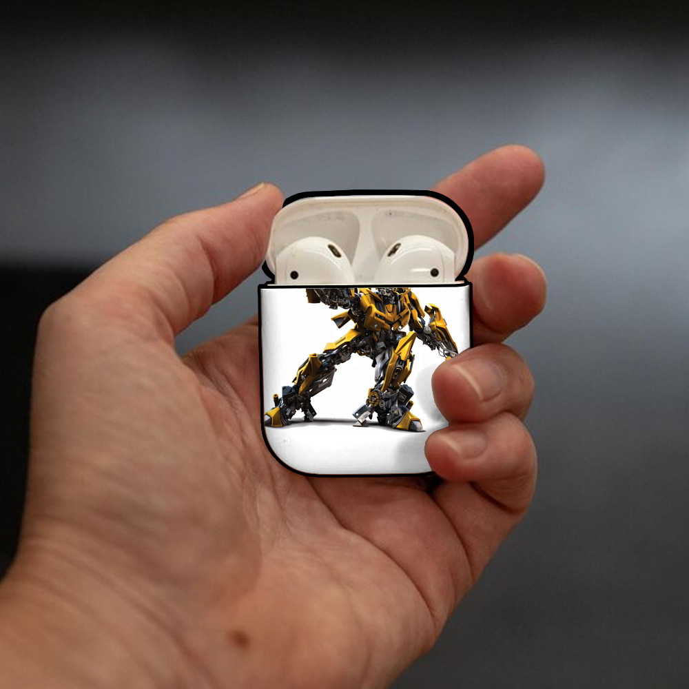 Transformers トランスフォーマー AirPods 第2世代保護ケース ハードシェル ブラック 耐衝撃・防指紋・カラビナ付き