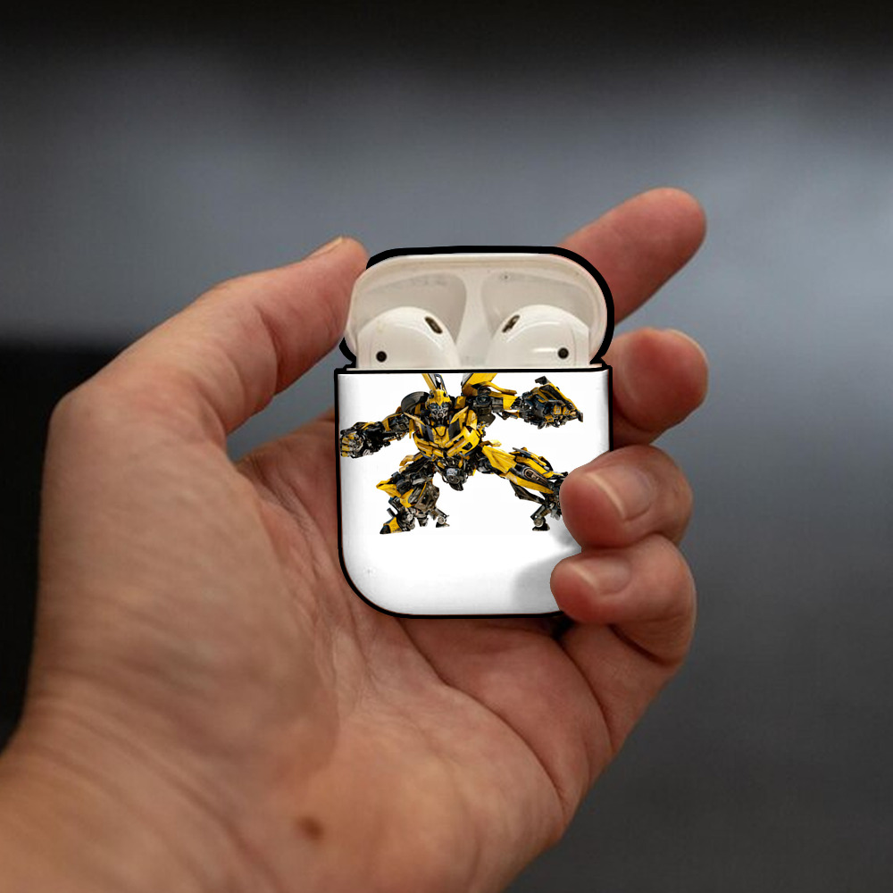 Transformers トランスフォーマー AirPods 第2世代保護ケース ハードシェル ブラック 耐衝撃・防指紋・カラビナ付き