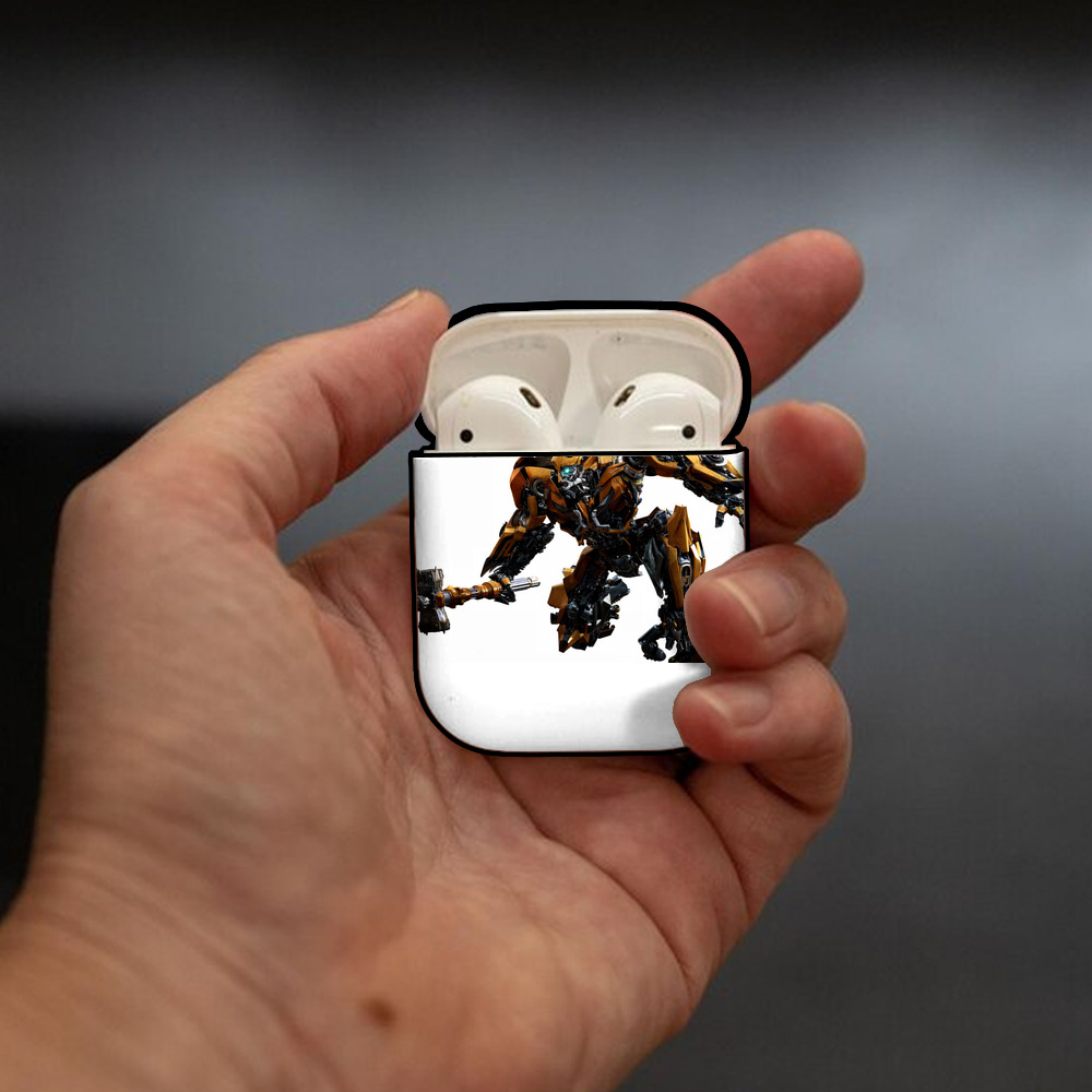 Transformers トランスフォーマー AirPods 第2世代保護ケース ハードシェル ブラック 耐衝撃・防指紋・カラビナ付き