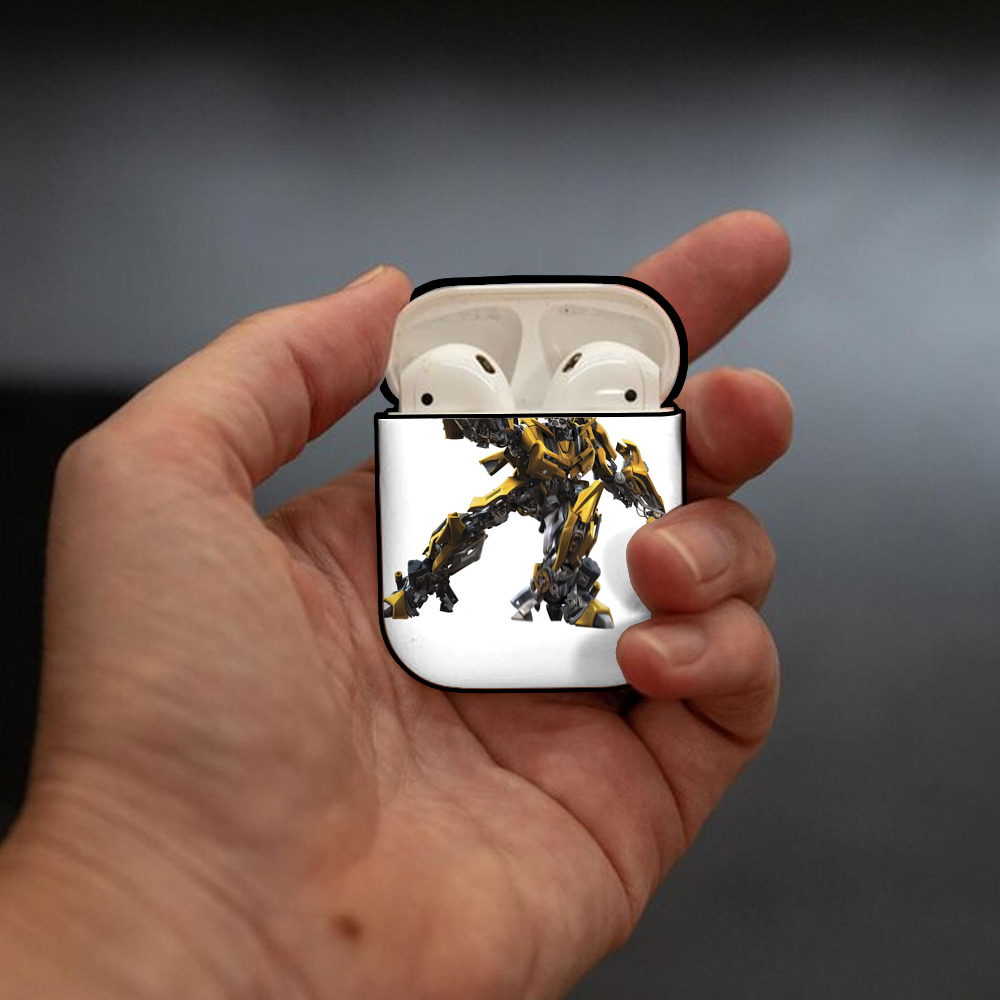 Transformers トランスフォーマー AirPods 第2世代保護ケース ハードシェル ブラック 耐衝撃・防指紋・カラビナ付き